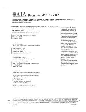 Aia form a101 2007 free trial